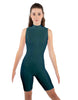 Solid Lycra Sleeveless Keyhole Bike Short Biketard