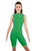 Solid Lycra Sleeveless Keyhole Bike Short Biketard