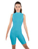 Solid Lycra Sleeveless Keyhole Bike Short Biketard