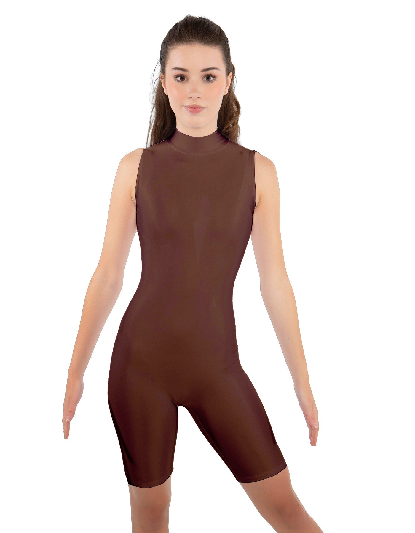 Solid Lycra Sleeveless Keyhole Bike Short Biketard