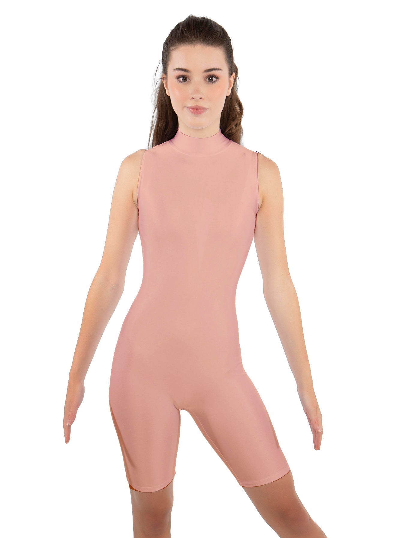 Solid Lycra Sleeveless Keyhole Bike Short Biketard