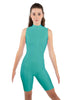 Solid Lycra Sleeveless Keyhole Bike Short Biketard