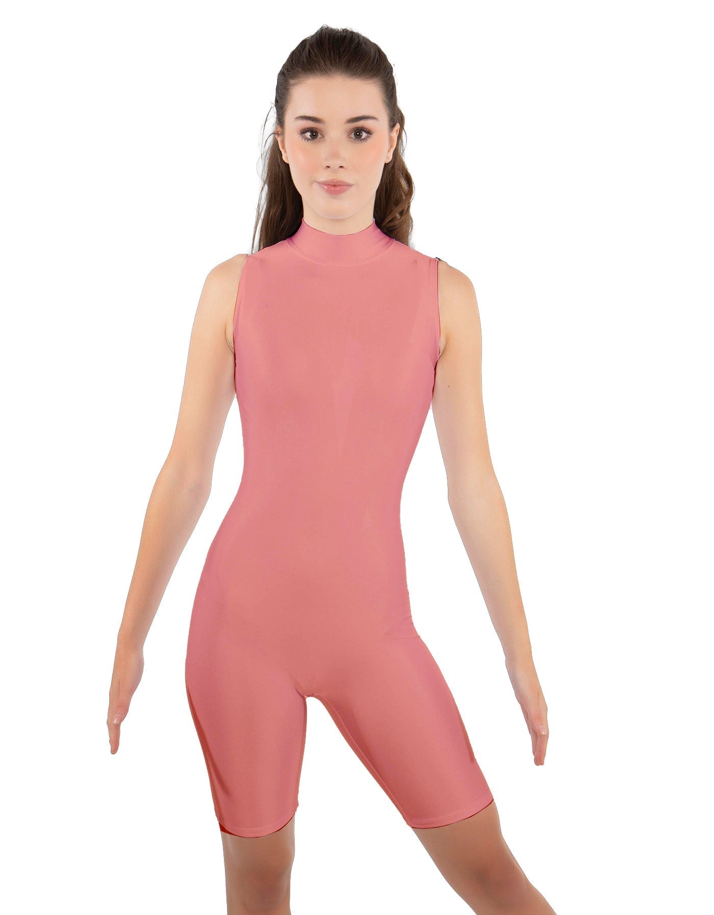 Solid Lycra Sleeveless Keyhole Bike Short Biketard