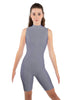Solid Lycra Sleeveless Keyhole Bike Short Biketard