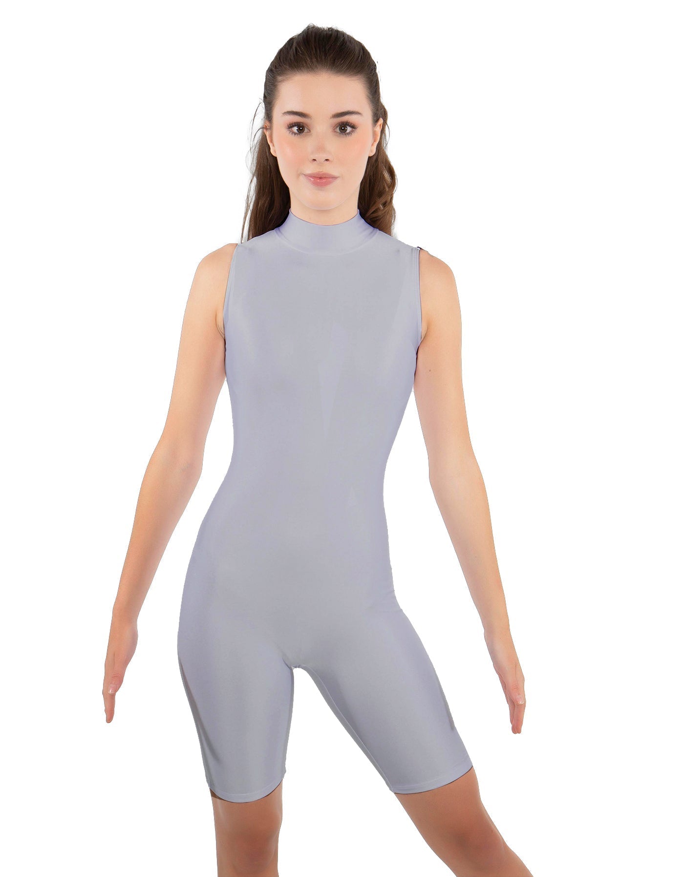 Solid Lycra Sleeveless Keyhole Bike Short Biketard
