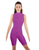 Solid Lycra Sleeveless Keyhole Bike Short Biketard