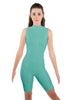 Solid Lycra Sleeveless Keyhole Bike Short Biketard
