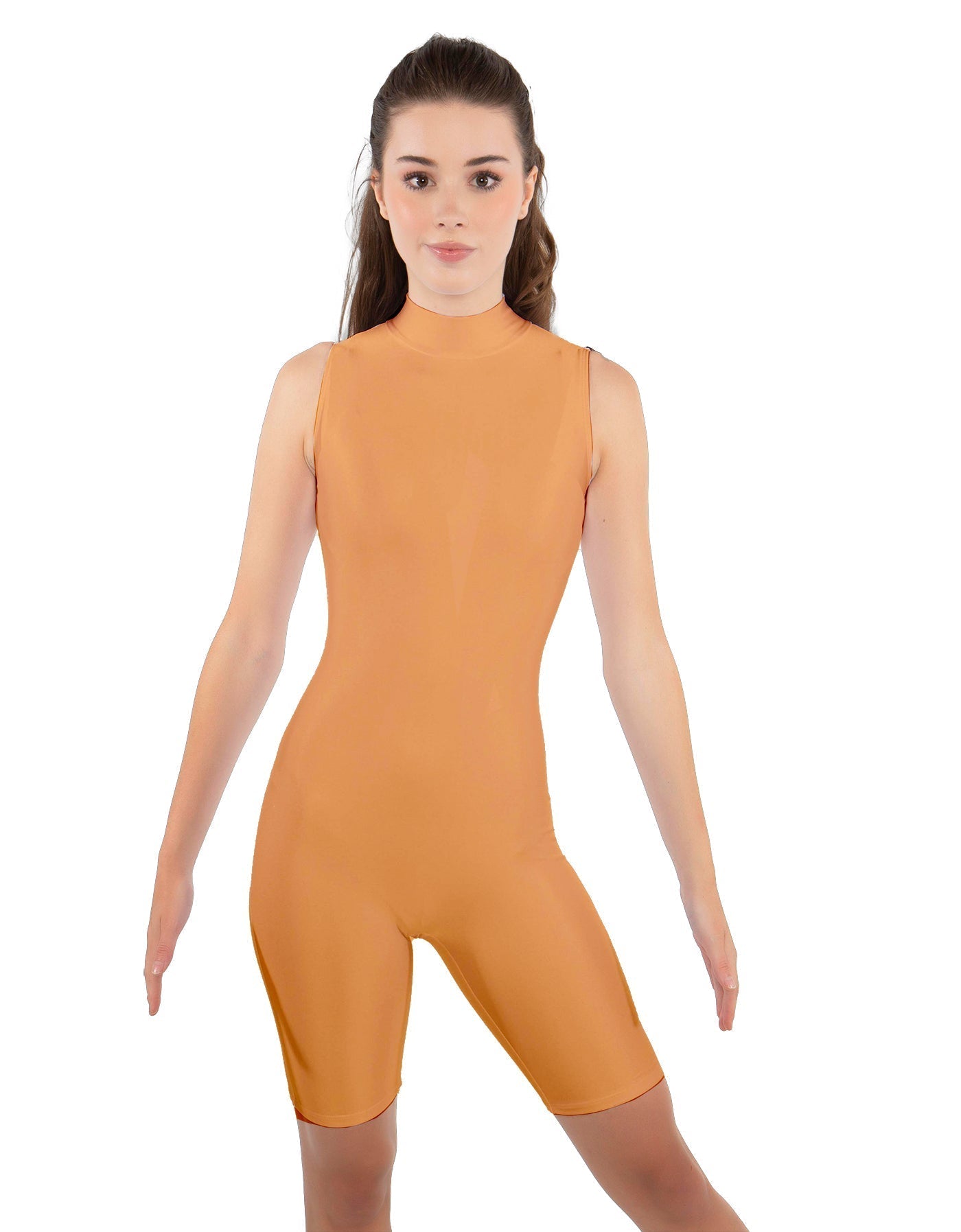 Solid Lycra Sleeveless Keyhole Bike Short Biketard