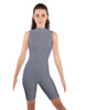 Solid Lycra Sleeveless Keyhole Bike Short Biketard