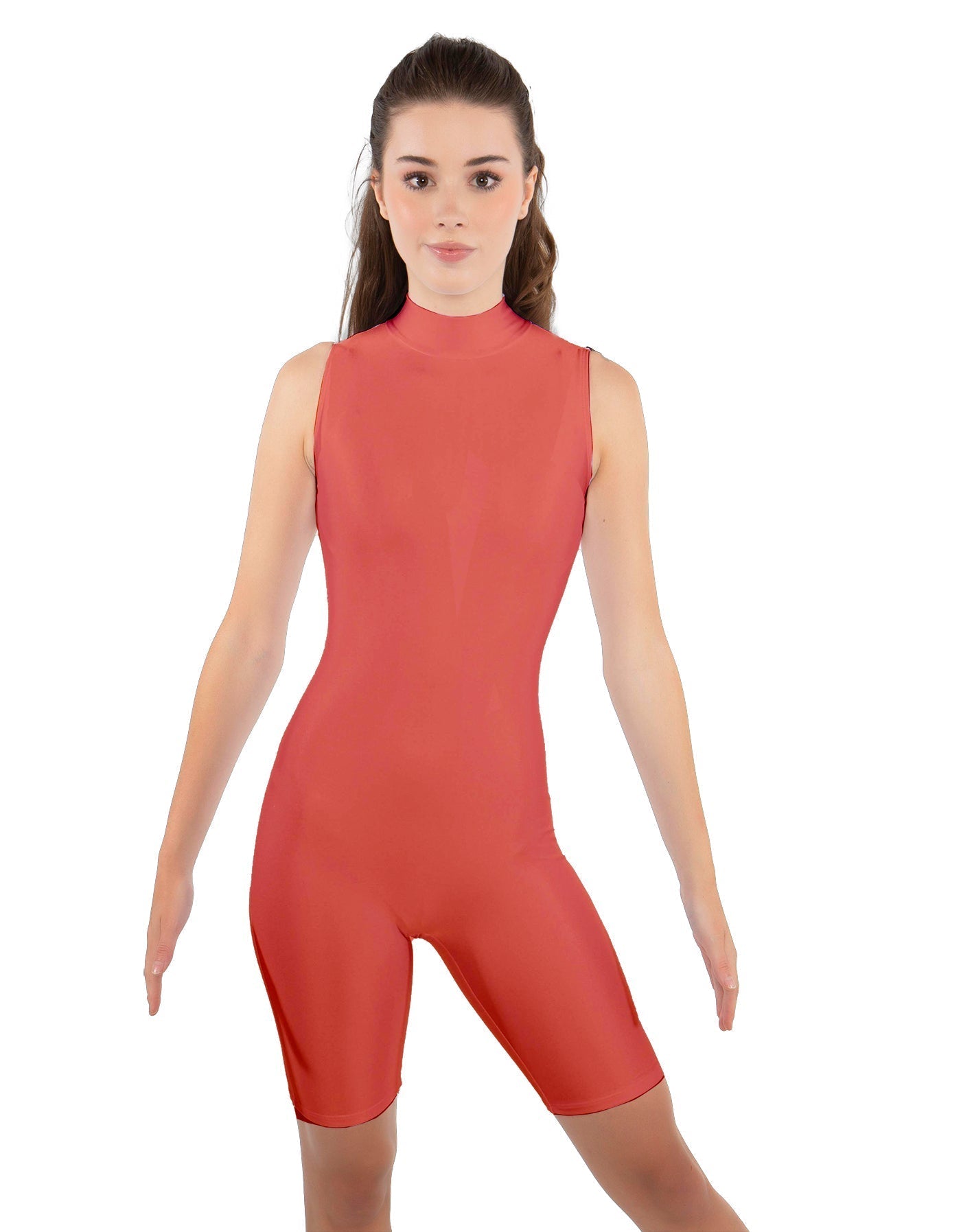 Solid Lycra Sleeveless Keyhole Bike Short Biketard