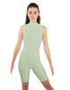 Solid Lycra Sleeveless Keyhole Bike Short Biketard