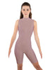 Solid Lycra Sleeveless Keyhole Bike Short Biketard