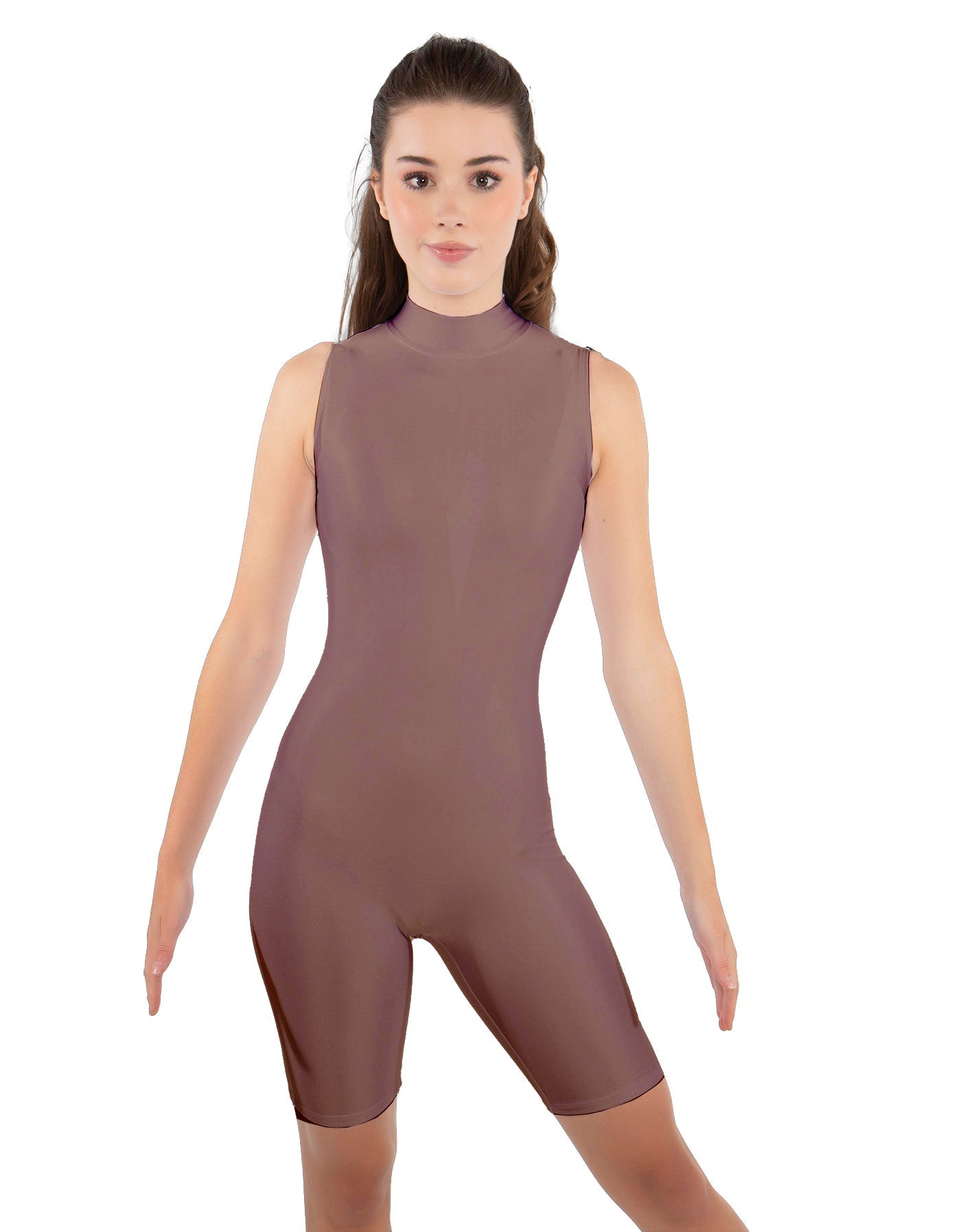 Solid Lycra Sleeveless Keyhole Bike Short Biketard