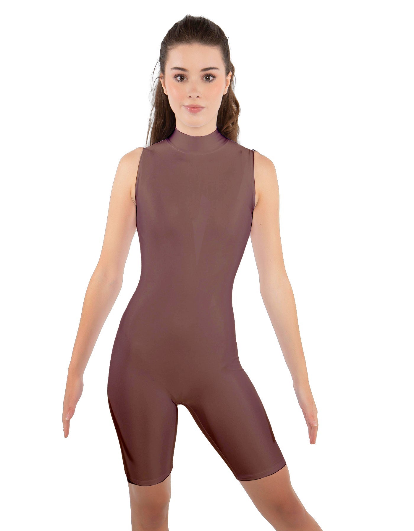 Solid Lycra Sleeveless Keyhole Bike Short Biketard