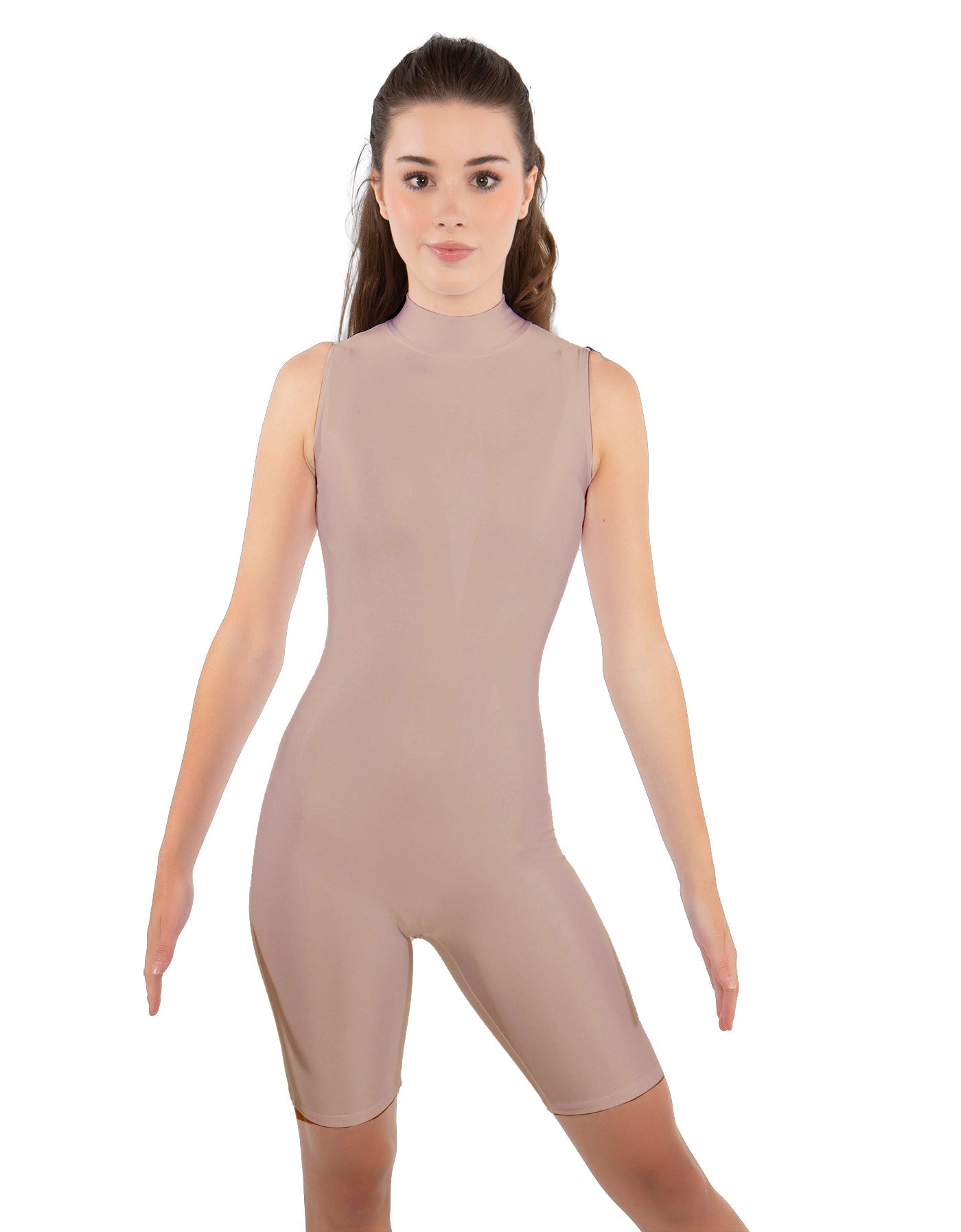 Solid Lycra Sleeveless Keyhole Bike Short Biketard