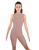 Solid Lycra Sleeveless Keyhole Bike Short Biketard