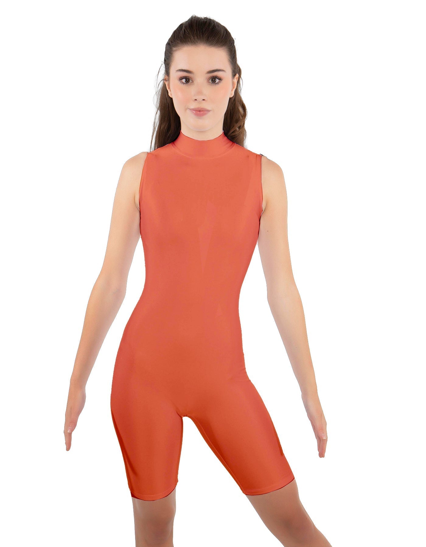 Solid Lycra Sleeveless Keyhole Bike Short Biketard