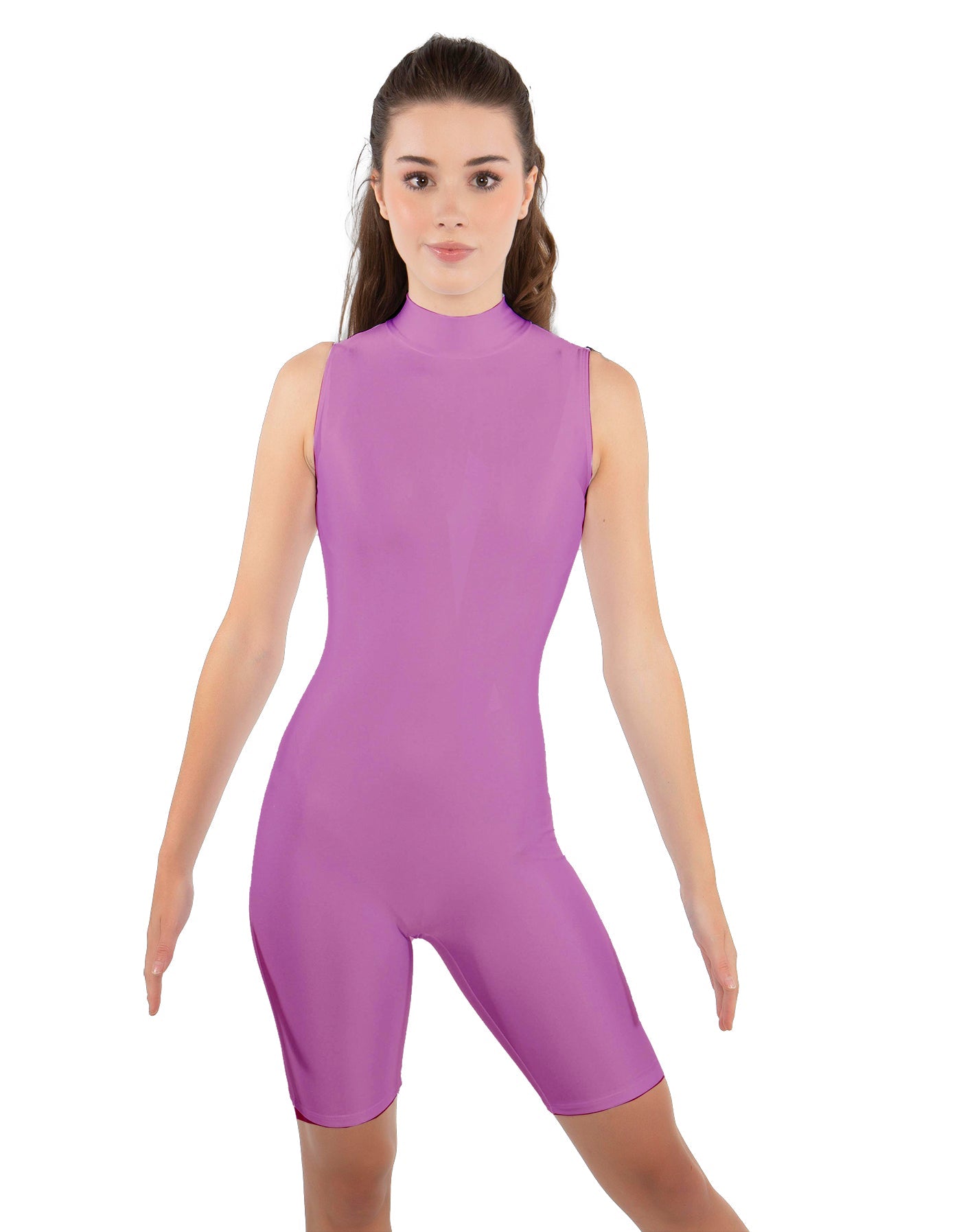 Solid Lycra Sleeveless Keyhole Bike Short Biketard