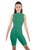 Solid Lycra Sleeveless Keyhole Bike Short Biketard