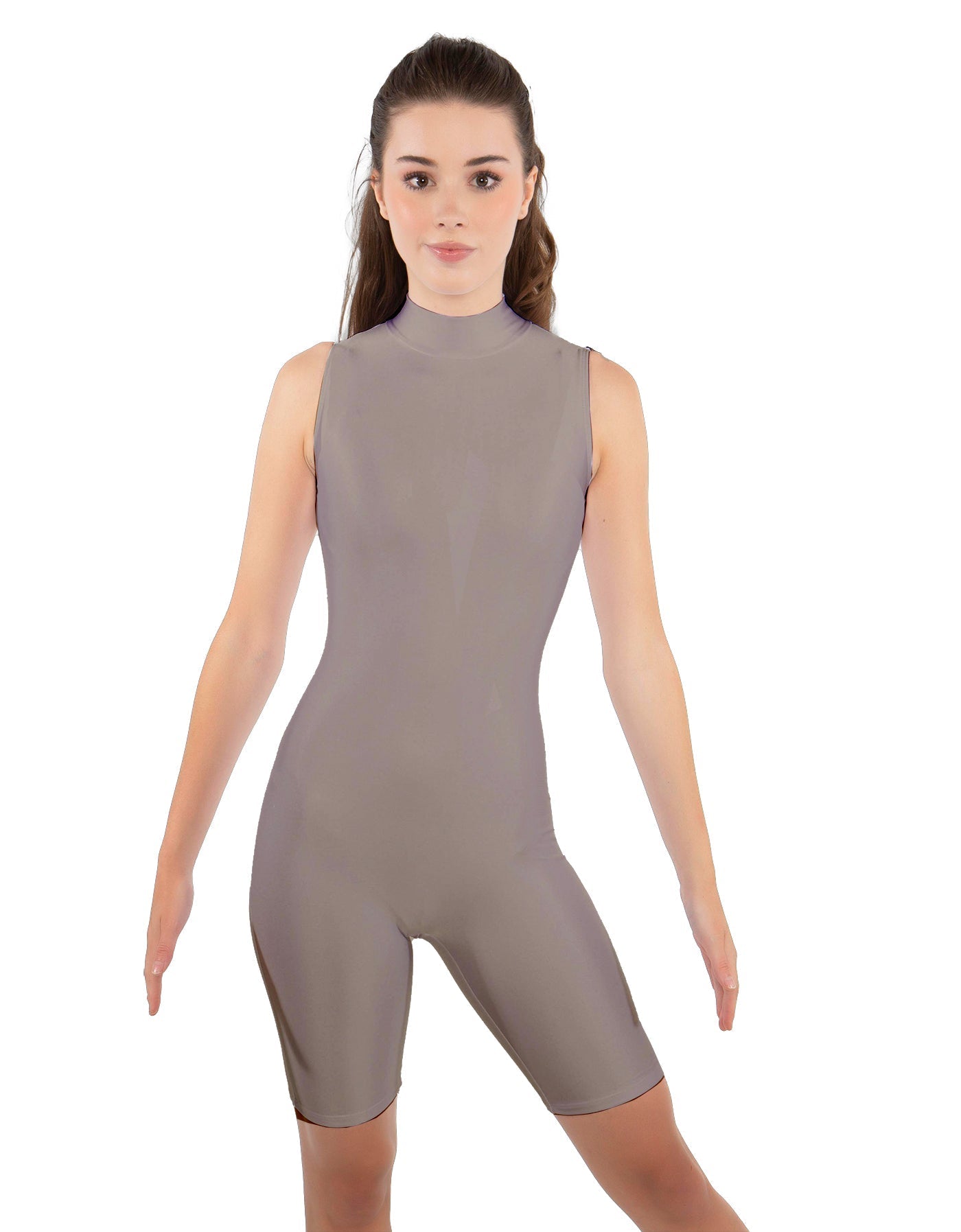 Solid Lycra Sleeveless Keyhole Bike Short Biketard