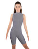 Solid Lycra Sleeveless Keyhole Bike Short Biketard