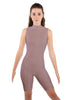 Solid Lycra Sleeveless Keyhole Bike Short Biketard