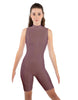 Solid Lycra Sleeveless Keyhole Bike Short Biketard