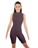 Solid Lycra Sleeveless Keyhole Bike Short Biketard