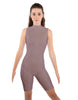 Solid Lycra Sleeveless Keyhole Bike Short Biketard