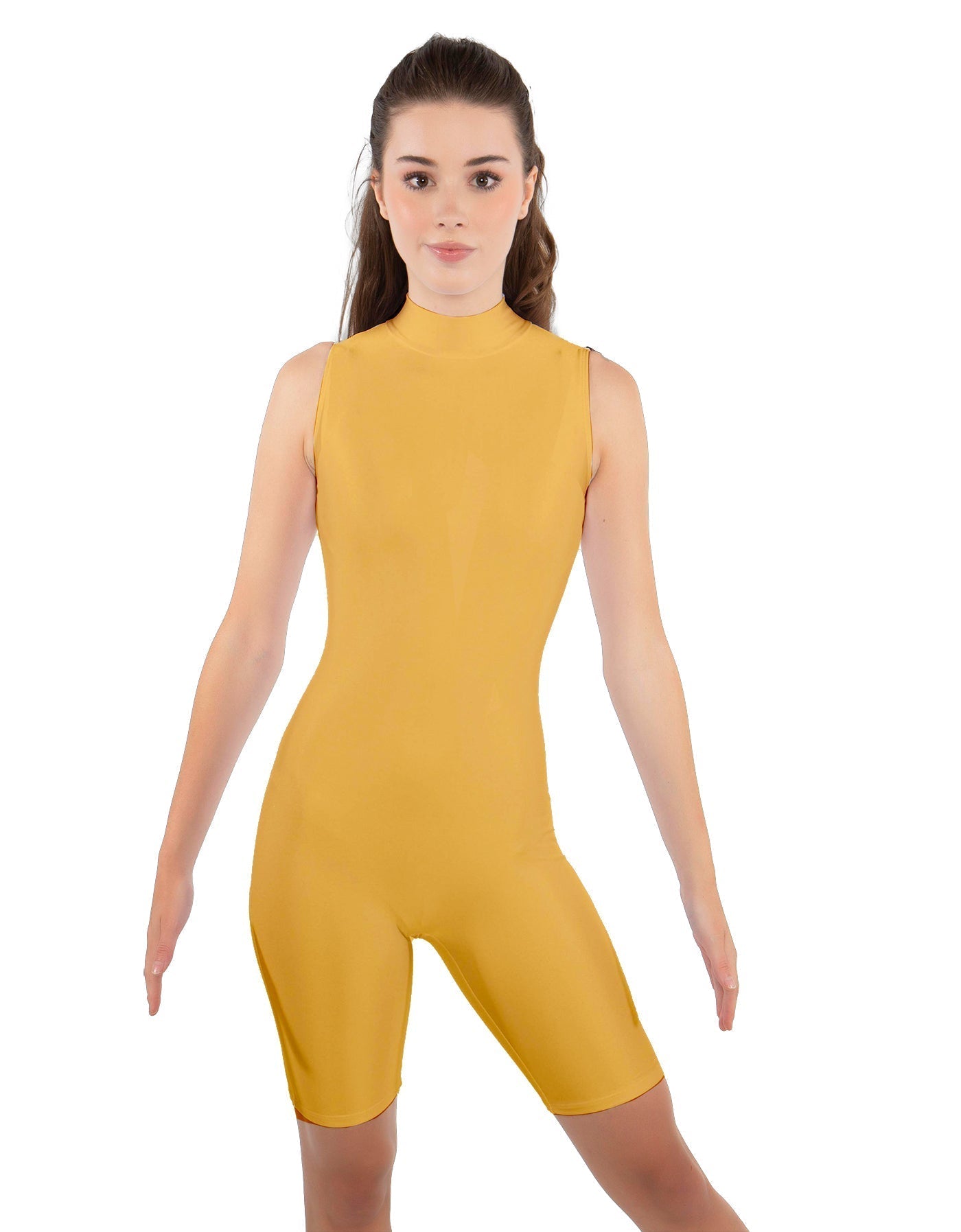 Solid Lycra Sleeveless Keyhole Bike Short Biketard