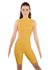 Solid Lycra Sleeveless Keyhole Bike Short Biketard
