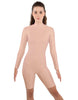 Solid Lycra LS T Neck Bikeshort Biketard - Zipper Back
