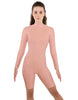 Solid Lycra LS T Neck Bikeshort Biketard - Zipper Back