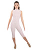 Solid Lycra Sleeveless Keyhole Back Capri