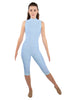Solid Lycra Sleeveless Keyhole Back Capri