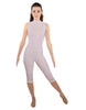 Solid Lycra Sleeveless Keyhole Back Capri