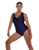 Solid Lycra Keyhole Open Back Leotard with Hood