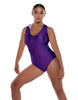 Solid Lycra Keyhole Open Back Leotard with Hood