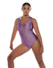 Solid Lycra Keyhole Open Back Leotard with Hood