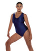 Solid Lycra Keyhole Open Back Leotard with Hood
