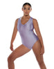 Solid Lycra Keyhole Open Back Leotard with Hood