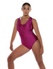 Solid Lycra Keyhole Open Back Leotard with Hood