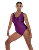 Solid Lycra Keyhole Open Back Leotard with Hood