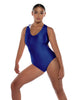 Solid Lycra Keyhole Open Back Leotard with Hood