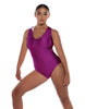 Solid Lycra Keyhole Open Back Leotard with Hood