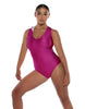 Solid Lycra Keyhole Open Back Leotard with Hood