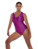 Solid Lycra Keyhole Open Back Leotard with Hood