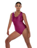 Solid Lycra Keyhole Open Back Leotard with Hood