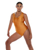 Solid Lycra Keyhole Open Back Leotard with Hood