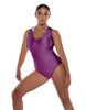 Solid Lycra Keyhole Open Back Leotard with Hood